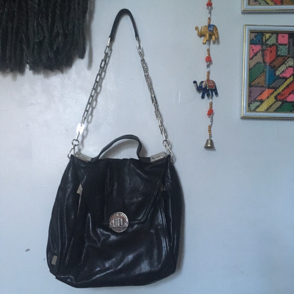 Kooba leather envelope style chain strap bag
